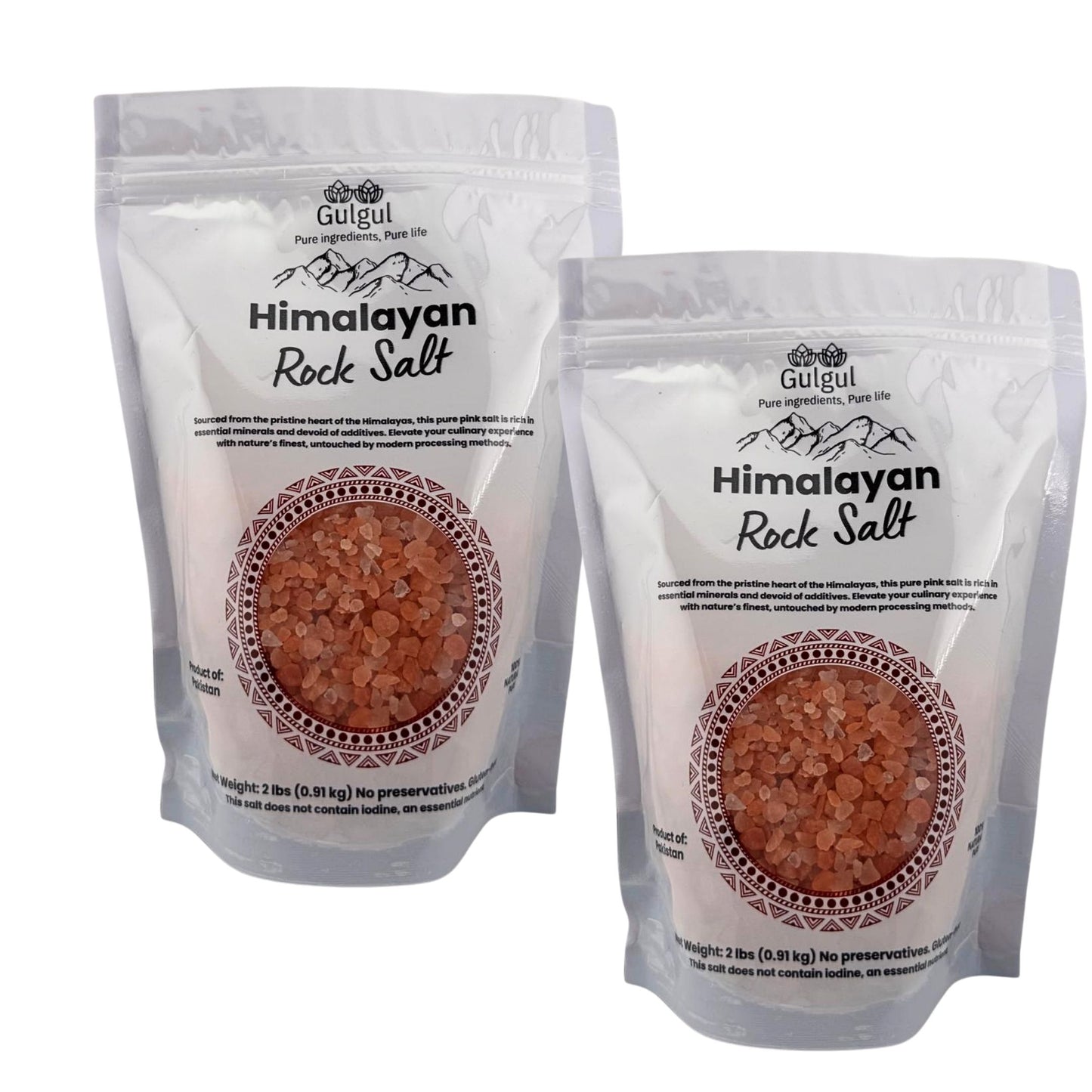 Himalayan Pink Salt Coarse 2-Pack (4 lbs) - BOGO 50% Off | Pure Natural Salt for Grinders & Mills | Free Shipping