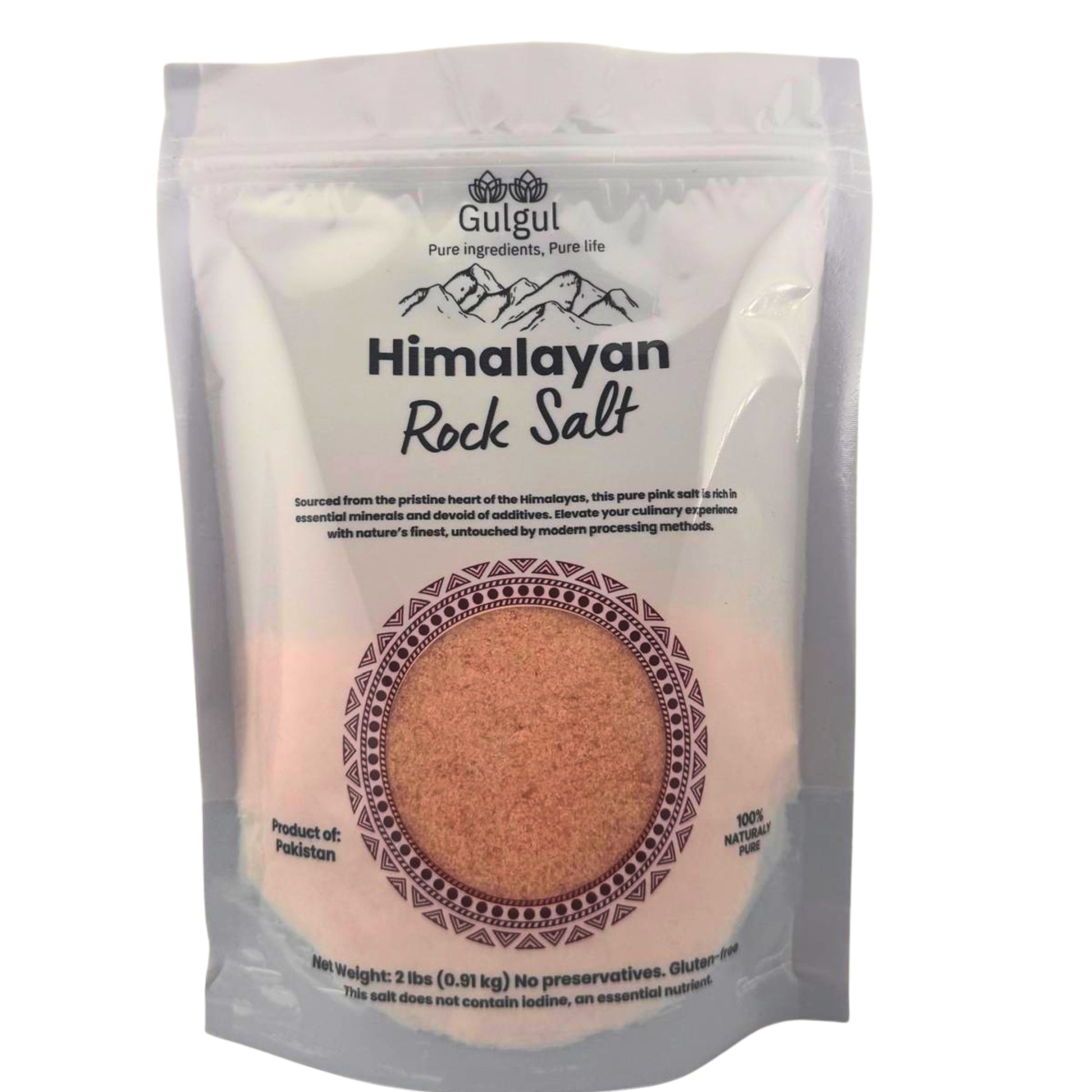 Fine pink Himalayan salt in bowl showing natural rose-colored fine grain texture