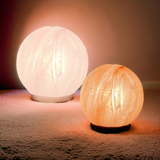 Himalayan Pink Rock Salt Lamp - Round Design