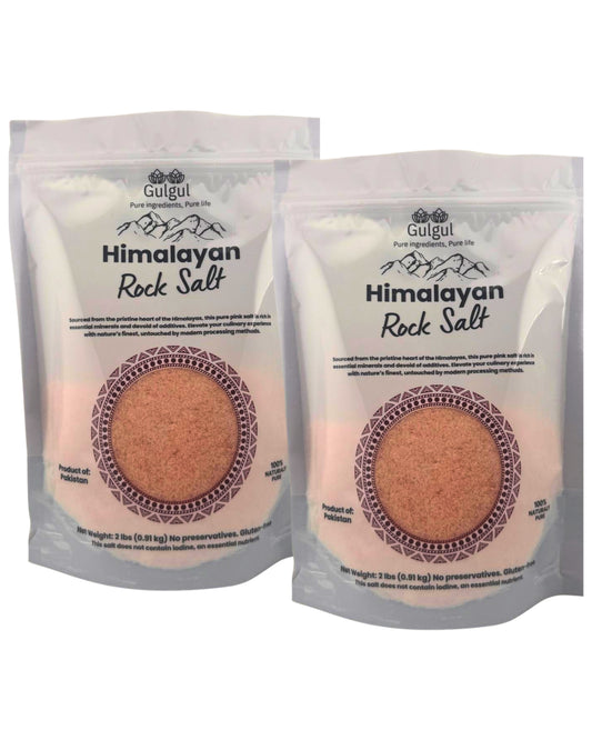 Gulgul Himalayan pink salt fine 2-pack bundle 4 lbs total BOGO 50% off