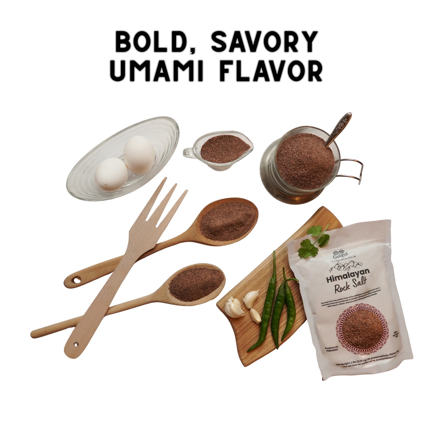 Black salt fine with Indian chaat ingredients traditional cooking setup