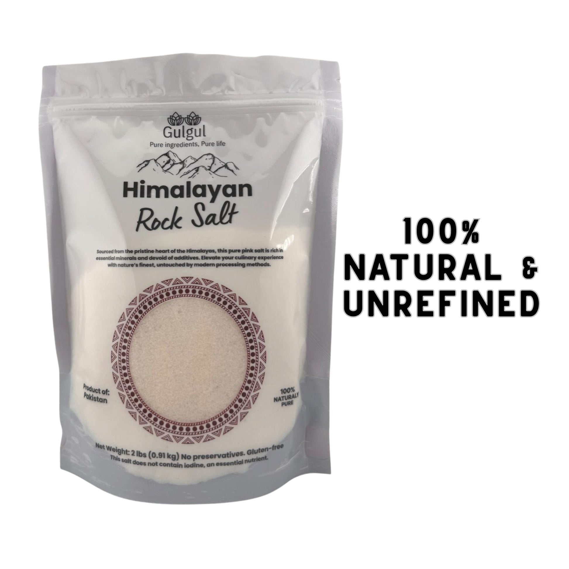 Fine white Himalayan salt being used to season light-colored sauces and delicate dishes